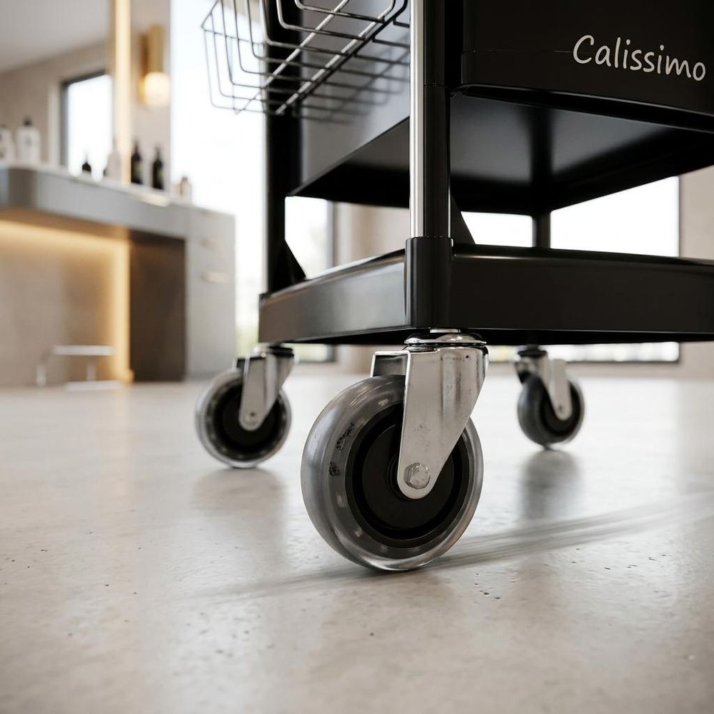Chariot de coiffure à roulettes X10-F - Desserte et table roulante pour coloration, meuble avec