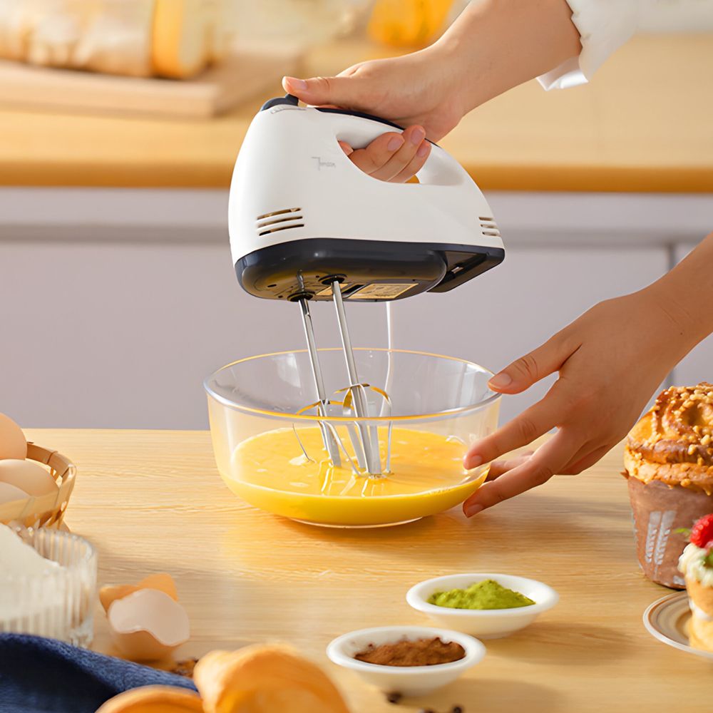 Handmixer 450W Mixer mit Schüssel Elektrischer Standmixer, Handrührer, Eierschläger, 220V, 7 Stufen, Handrührgerät, Turbotaste, Rührmixer Retoo