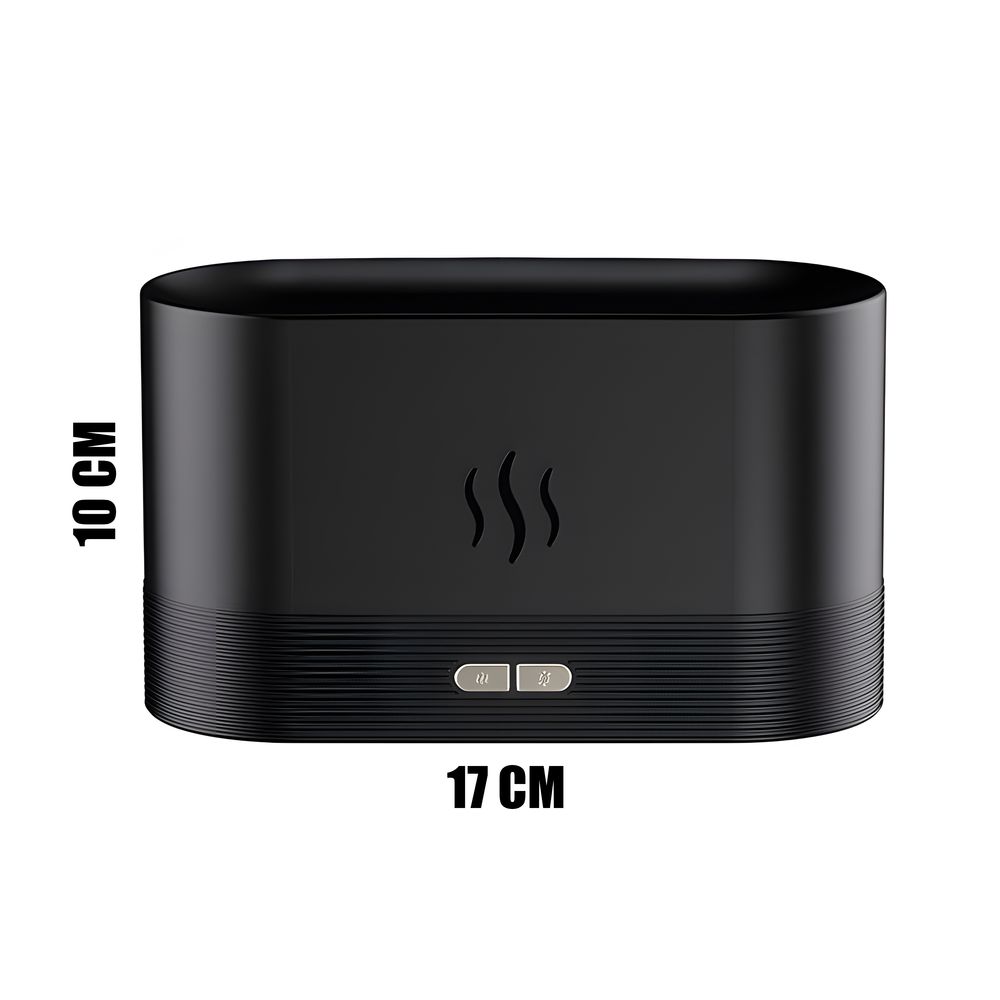 Luftbefeuchter Diffuser 200ml 2 in 1 Aroma Diffuser Air Humidifier Flamme Nebel mit 2 Helligkeit Nachtlicht Automatische Abschaltung Zuhause Retoo