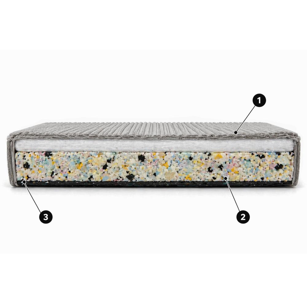 HUNDEBETT HUNDEKISSEN HUNDEMATTE CORD XL 120x80 CM Grau