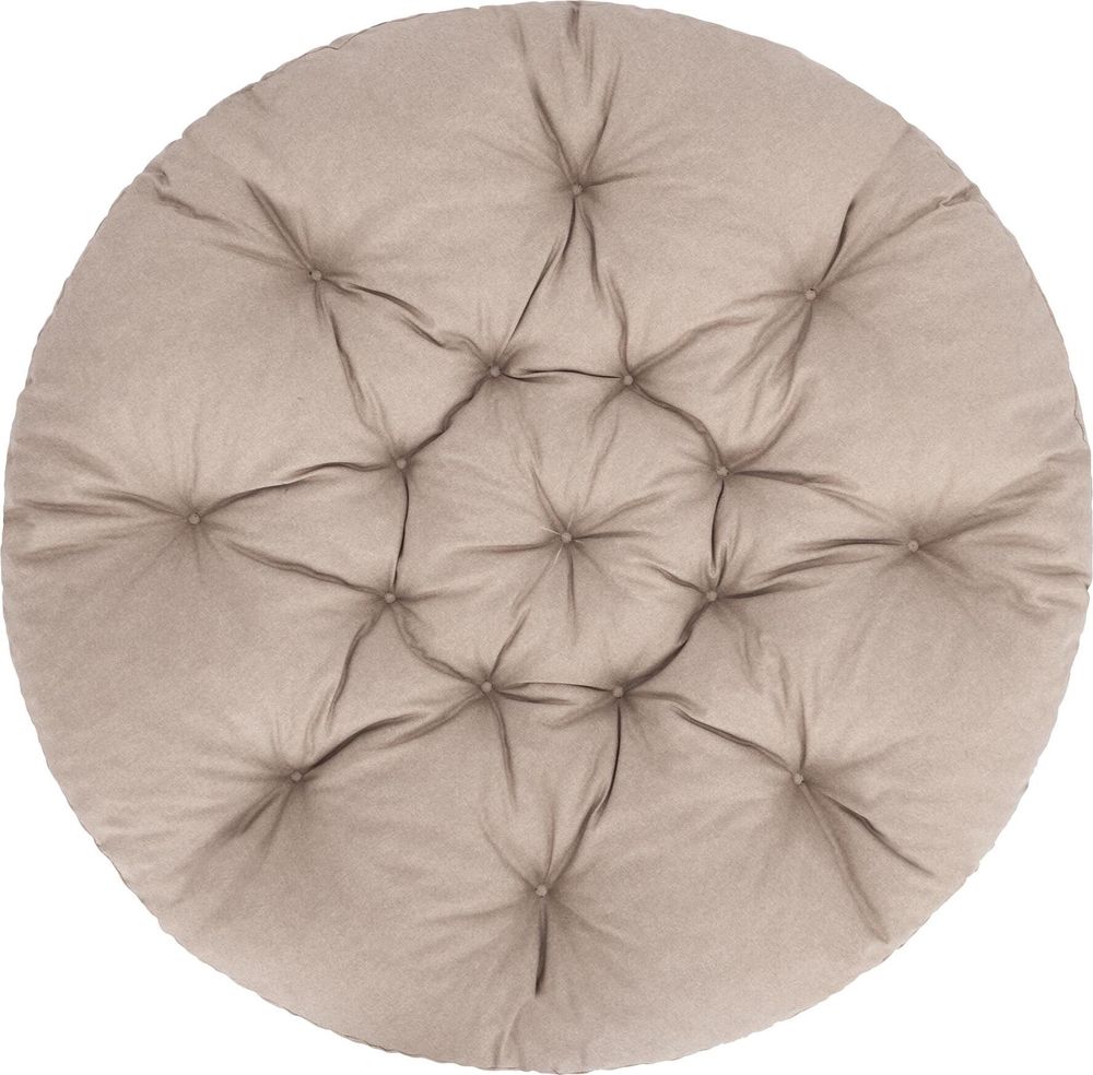 Rundkissen SOA Ø114 cm für Papasan & Jordrup Stuhl – 8 cm dick, grau, wetterfest, – HobbyGarden