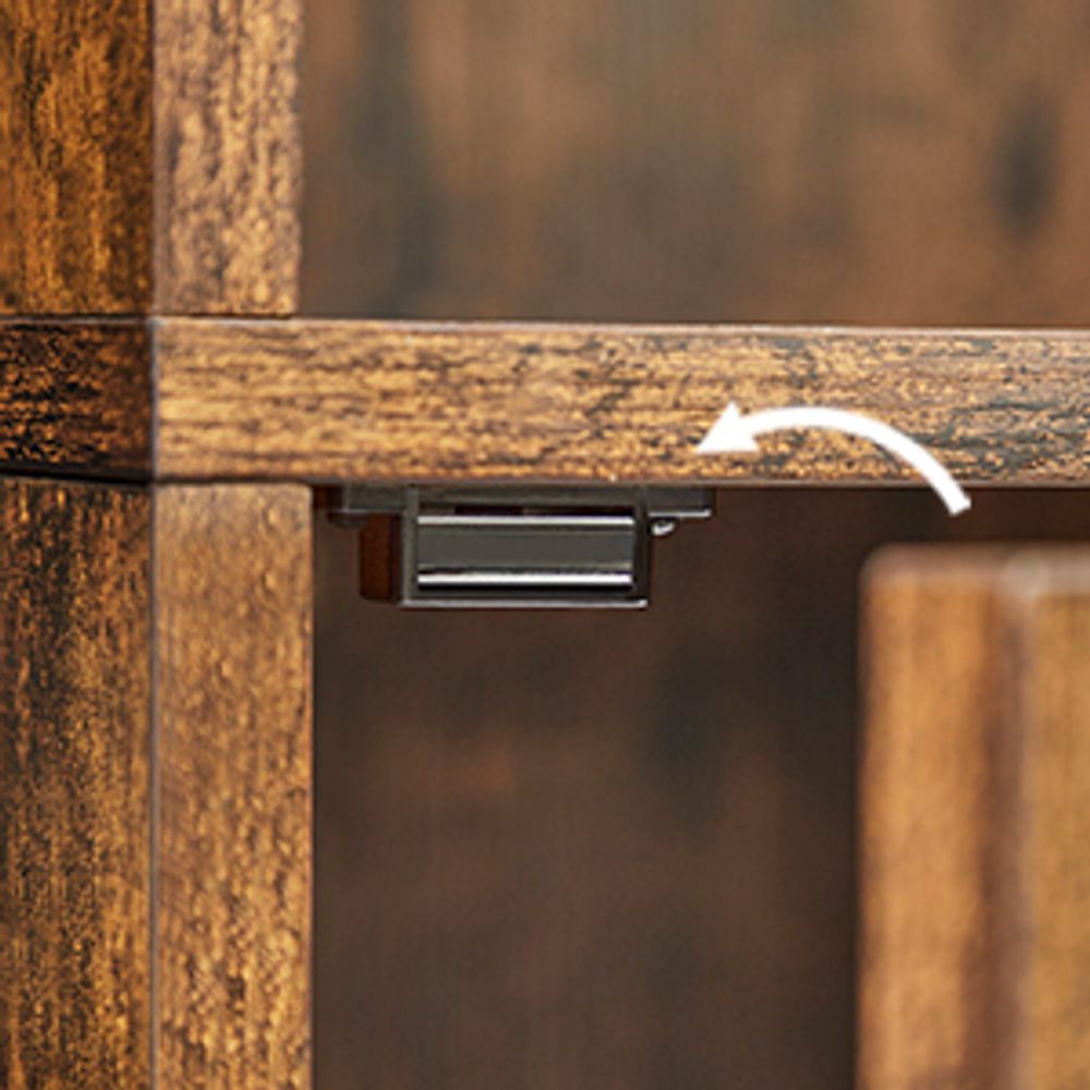 VASAGLE Badezimmerschrank 3 offene Fächer 2 verstellbare Einlegeböden vintagebraun