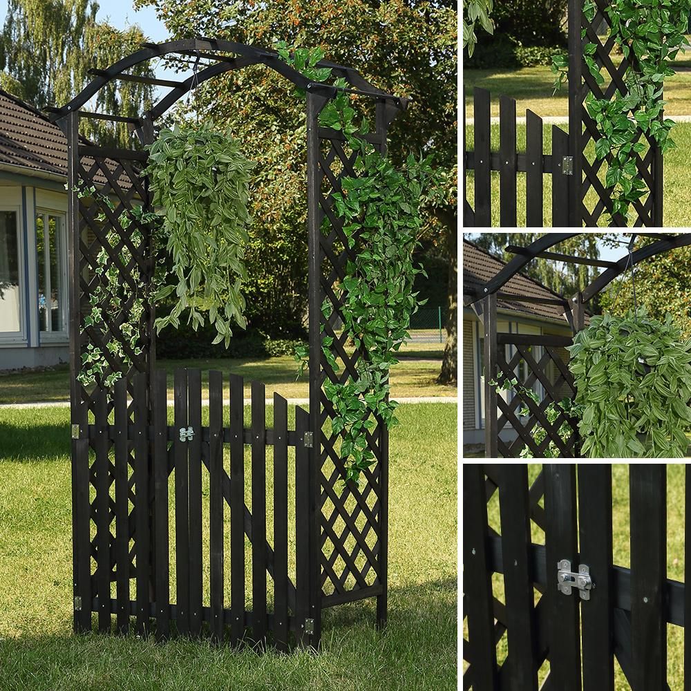 Rosenbogen mit Tor Pergola Ran – Detailansicht