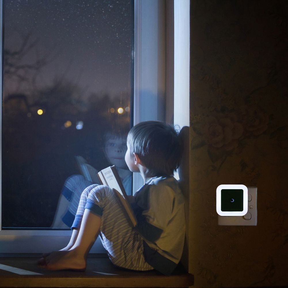 LED Nachtlicht Steckdose Dimmbar Warmweiß Schrankleuchte Nachttischlampen Nachtlampe für Baby Kinder Kinderzimmer Schlafzimmer Treppe Weiß Retoo