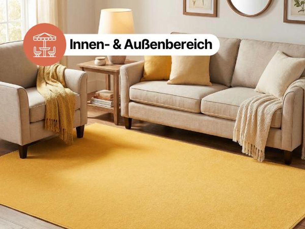 Tapiso Outdoor Teppich MONO Modern Beige Indoor/Outdoor  180 x 250 cm