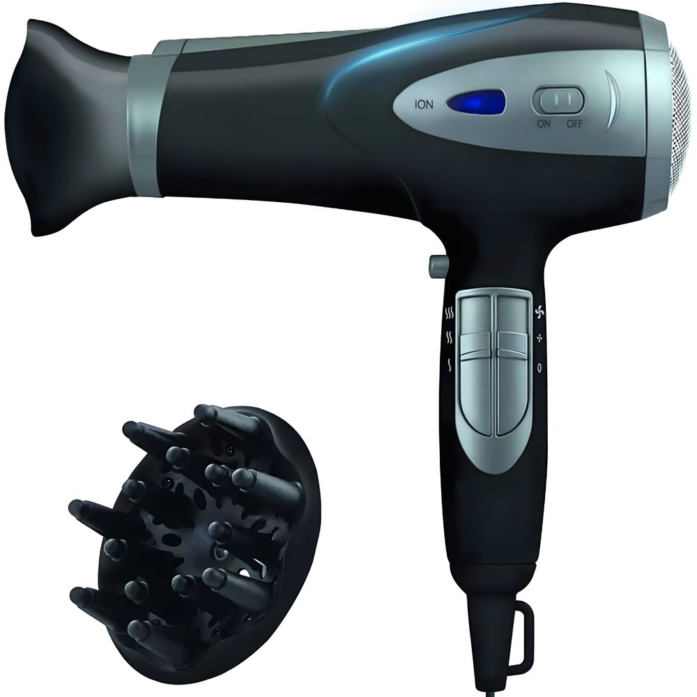 Haartrockner Ionen Fön mit Stylingdüsen und Diffusorr Föhn für Familie Windgeschwindigkeiten Haarstyling Temperaturstufen Kaltluft Modus 2200W Retoo