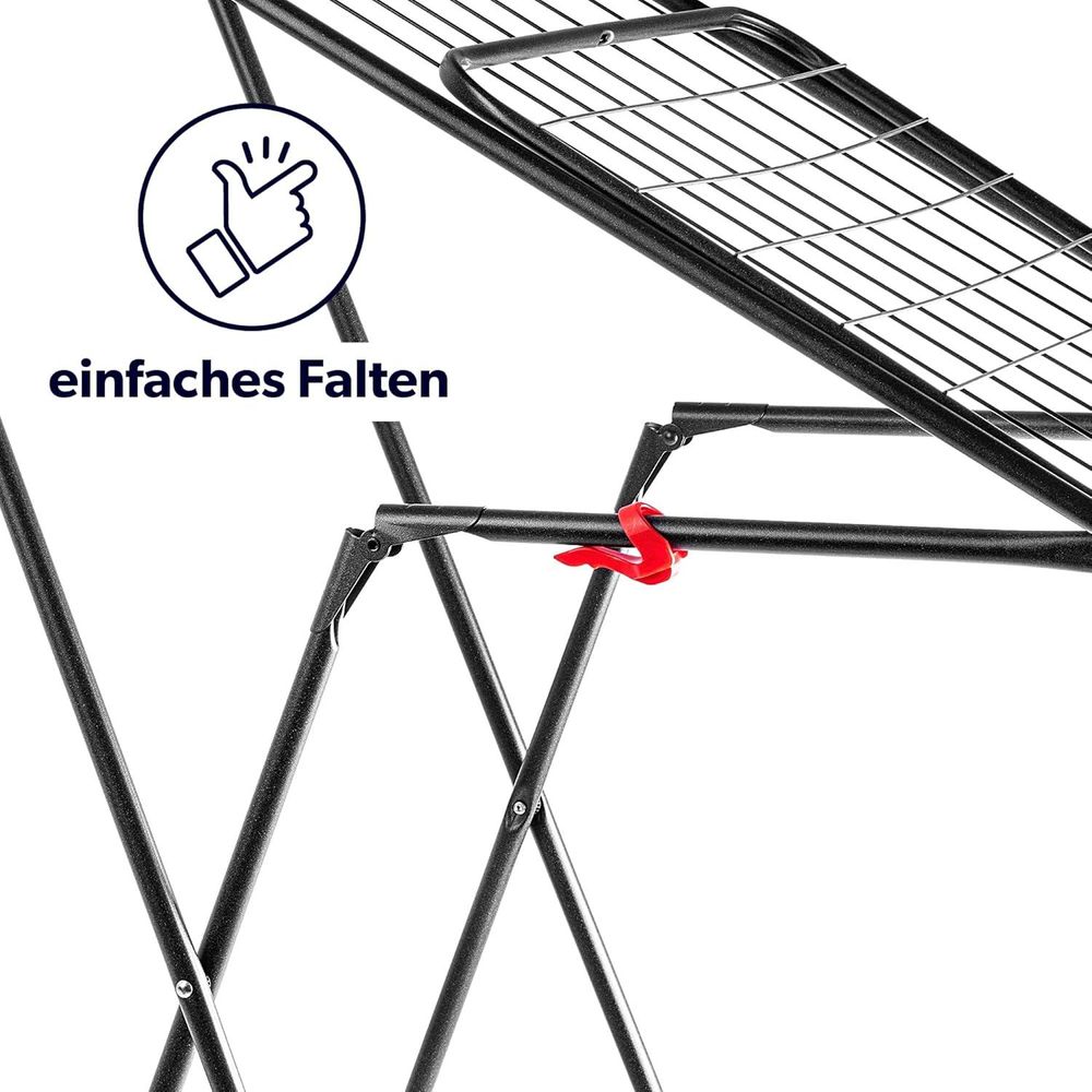 KADAX Wäscheständer "Sanna", Wäscheflügeltrockner, 171 cm, Anthrazit
