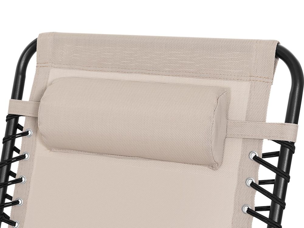 Avestar klappbare Textilene Gartenliege, Liegestuhl, 5-fach verstellbarer Sonnenliege mit Gesichtsöffnung, mit Kissen, Khaki