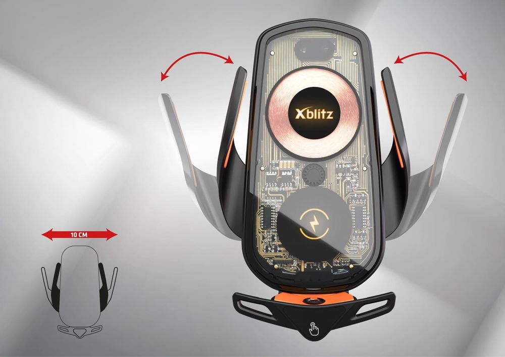 360° Smartphone-Halterung für Lüftungsgitter mit modernem Design
