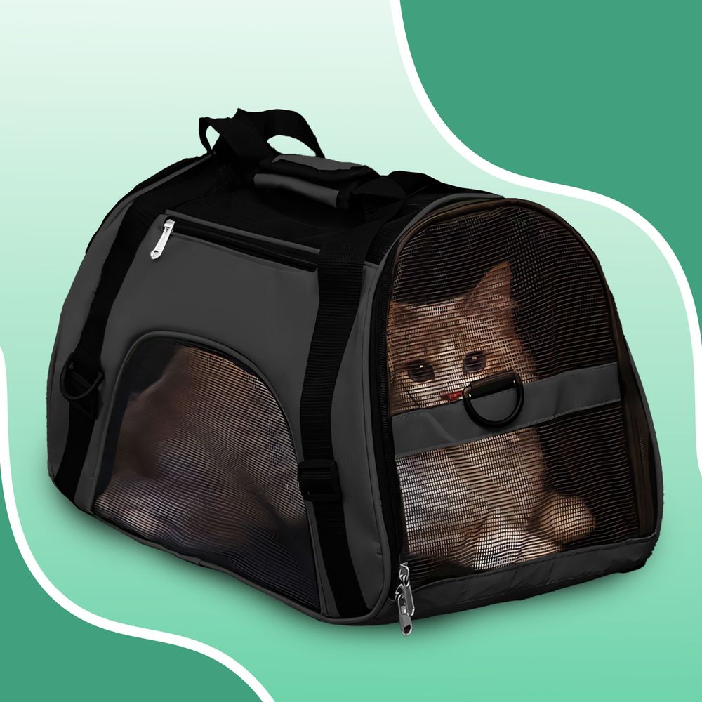 Atmungsaktiver Haustier Rucksack für Katzen & Hunde - Tragetasche bis 20 kg, faltbar, verstellbare Gurte, Reflektorstreifen, 53 x 32 x 26 cm – Retoo