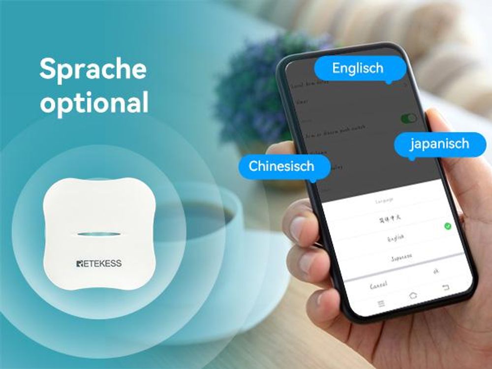 Retekess TH011-TH013 WiFi Notrufknopf für Senioren Auf Handy, Alarmknopf für Senioren, Wiederaufladbarer Akku, für ältere Patienten