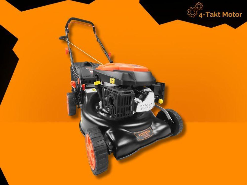 FUXTEC Benzin Rasenmäher FX-RM4346ECO - 146ccm | 43cm | 3,5PS Motormäher  | 40L Fangkorb| 25kg | 4-Takt | Heckauswurf |800ml Tankinhalt |bis 400m²