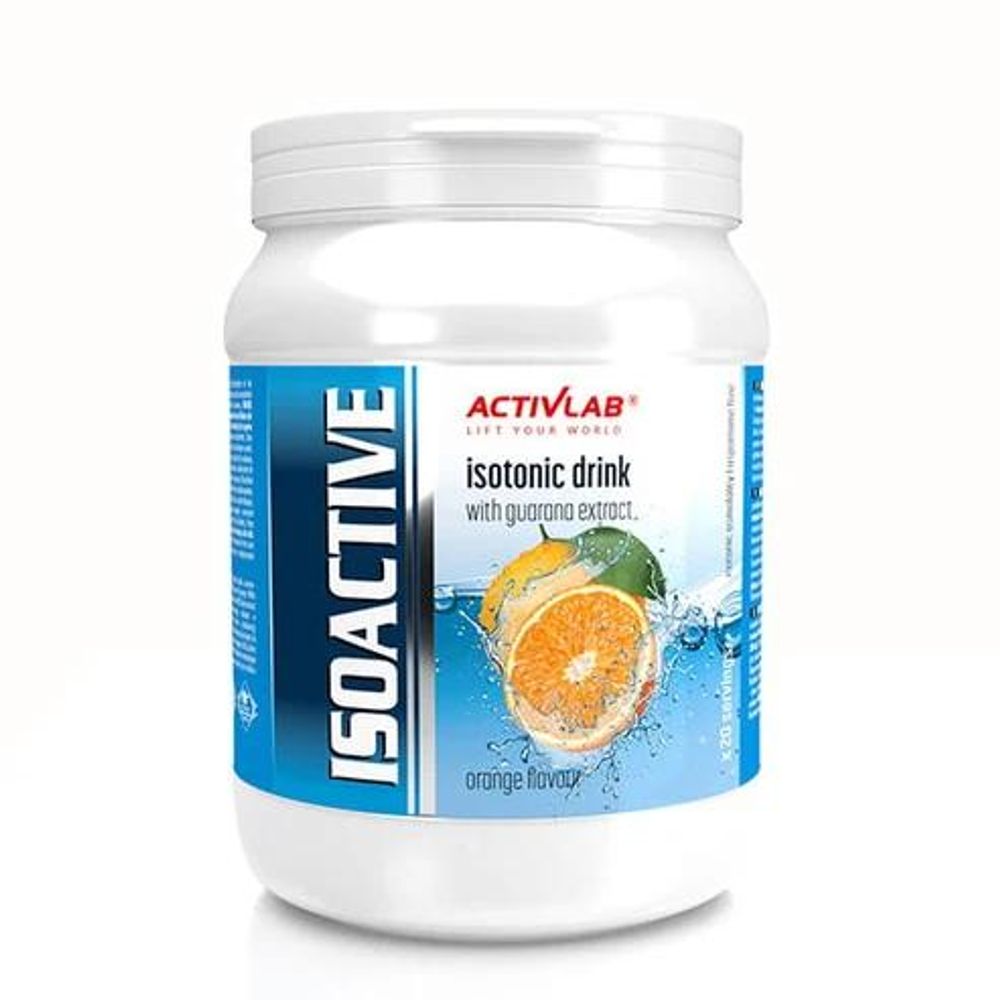 Activlab Isoactive 630 g, Orange, Isotonisches Getränkepulver, Elektrolyte + B-Vitamine, ca. 20 Portionen, Sportgetränk