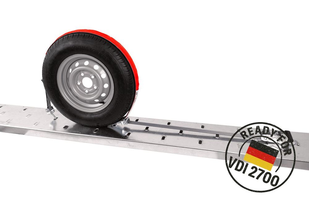 4er Set HEFFA Radsicherungsgurte 2,8m 35mm 3t VDI 2700 Autotransport Transportgurte Abschleppwagen Grip-Schutzhülle