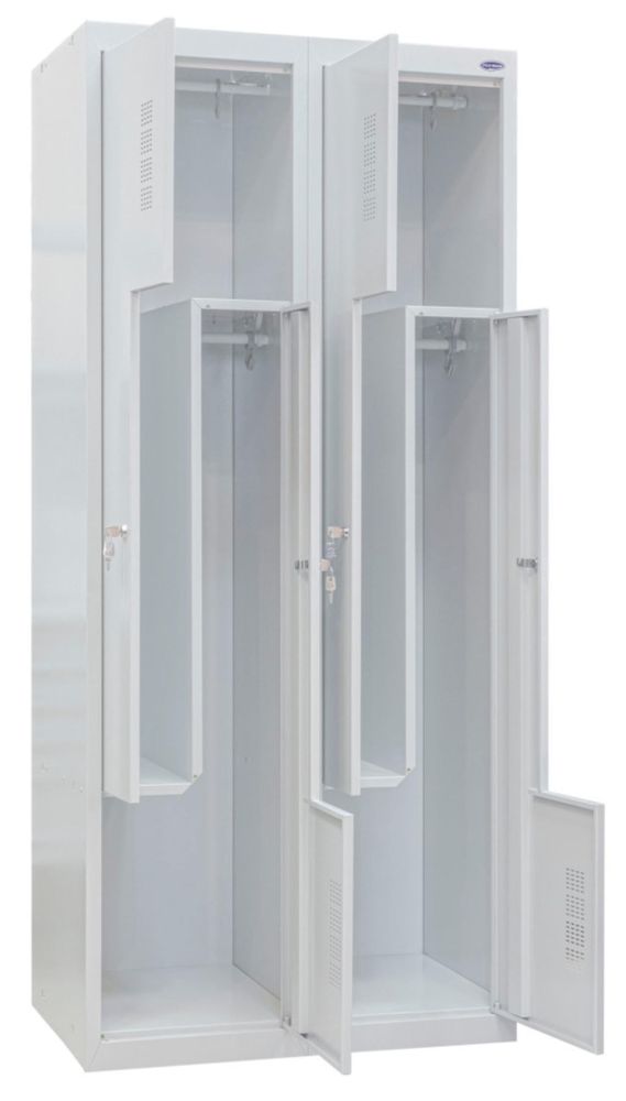 Szafa socjalna typu L metalowa szerokość 80cm RAL 7035