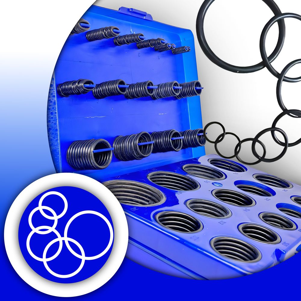 Dichtungsringe Set, O-Ring Sortiment 419-tlg, NBR Ø3-50 mm, O Ringe Dichtungsset, Gummi Dichtung Sortiment, Dichtring Retoo