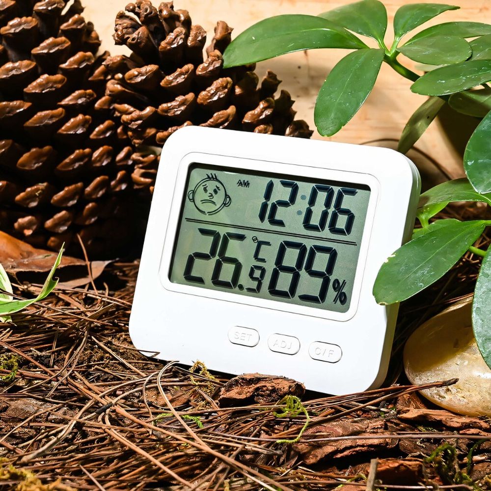 Thermometer Hygrometer Digital LCD Sensor Temperatur Thermo-Hygrometer Luftfeuchtigkeit Raumthermometer Babyzimmer Wohnzimmer Büro Kühlschrank Retoo