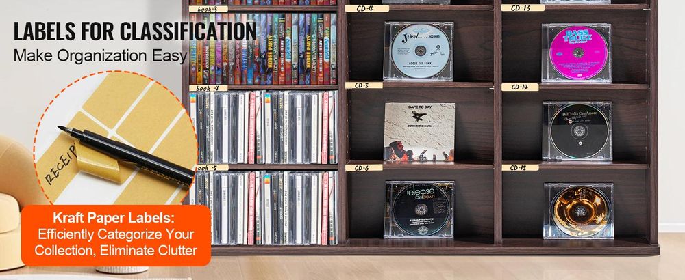 VEVOR Medienaufbewahrungsschrank, 9-lagiges DVD-Regal für bis zu 756 CDs, verstellbare CD-Regale mit 27 Fächern, schützt und organisiert Musik-, Film-, Videospiel- oder Erinnerungssammlungen, Espresso