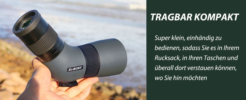 Svbony SV410 Spektiv, 9-27x56 ED Spektive, FMC-Objektiv Kompaktes tragbares Gehäuse für die Vogelbeobachtung für Kolibri, Reisen, Landschaft, Camping