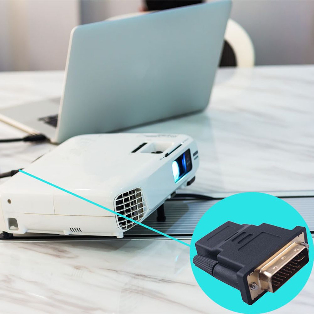 DVI-D zu HDMI 24+1 Adapter 1080p DVI Buchse auf HDMI Stecker DVI-HDMI FHD HDTV Kabel Konverter PC Computer Laptop Beamer Monitor TV Macbook Schwarz Retoo