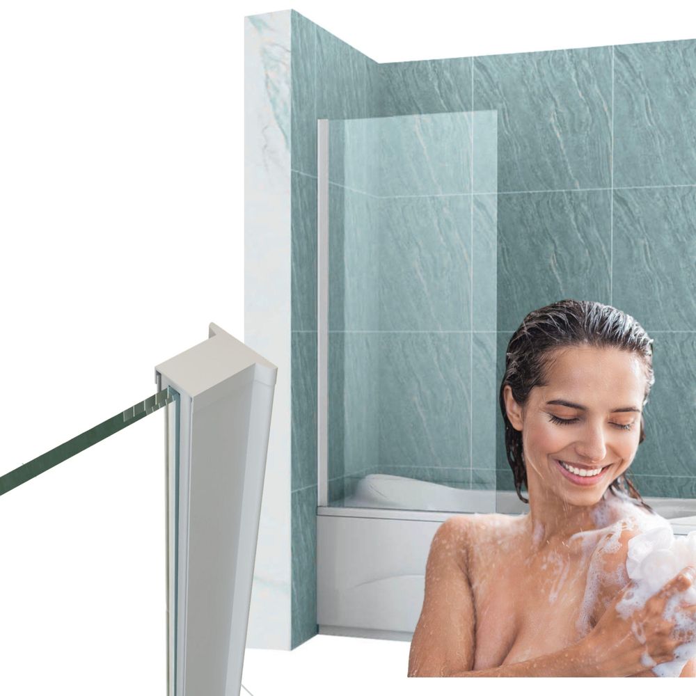 Silla, duschwand badewanne 50x150, duschwand aus glas, badewannenaufsatz, faltwand