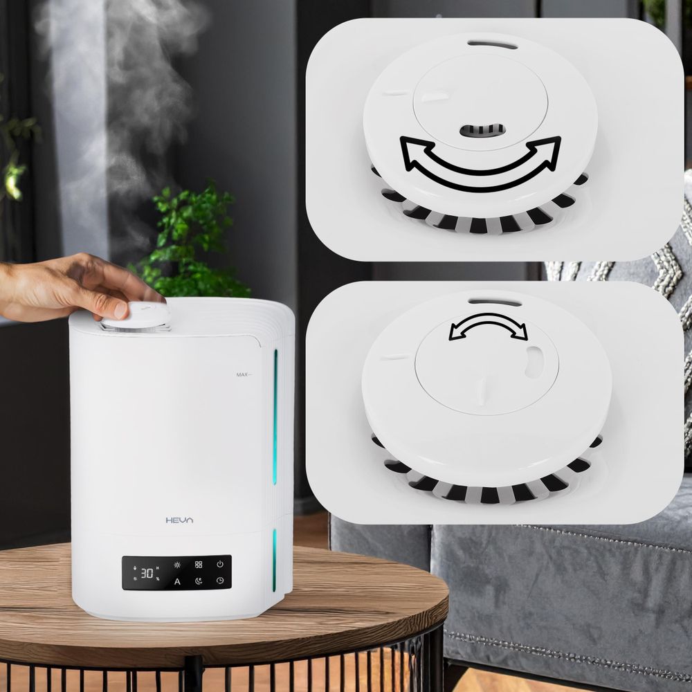 HEVA MILO Nawilżacz powietrza ultradźwiękowy 360° Aromaterapia Timer Biały