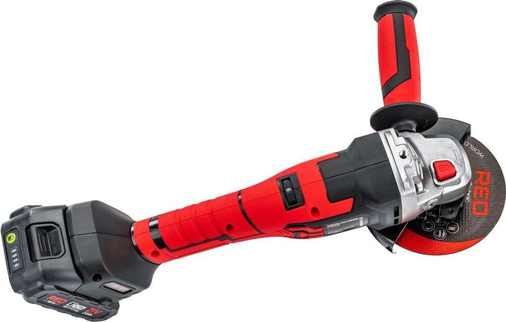 RED TECHNIC RTSZK0140 AKU Winkelschleifer 125 mm + 2 Batterien 2 Ah