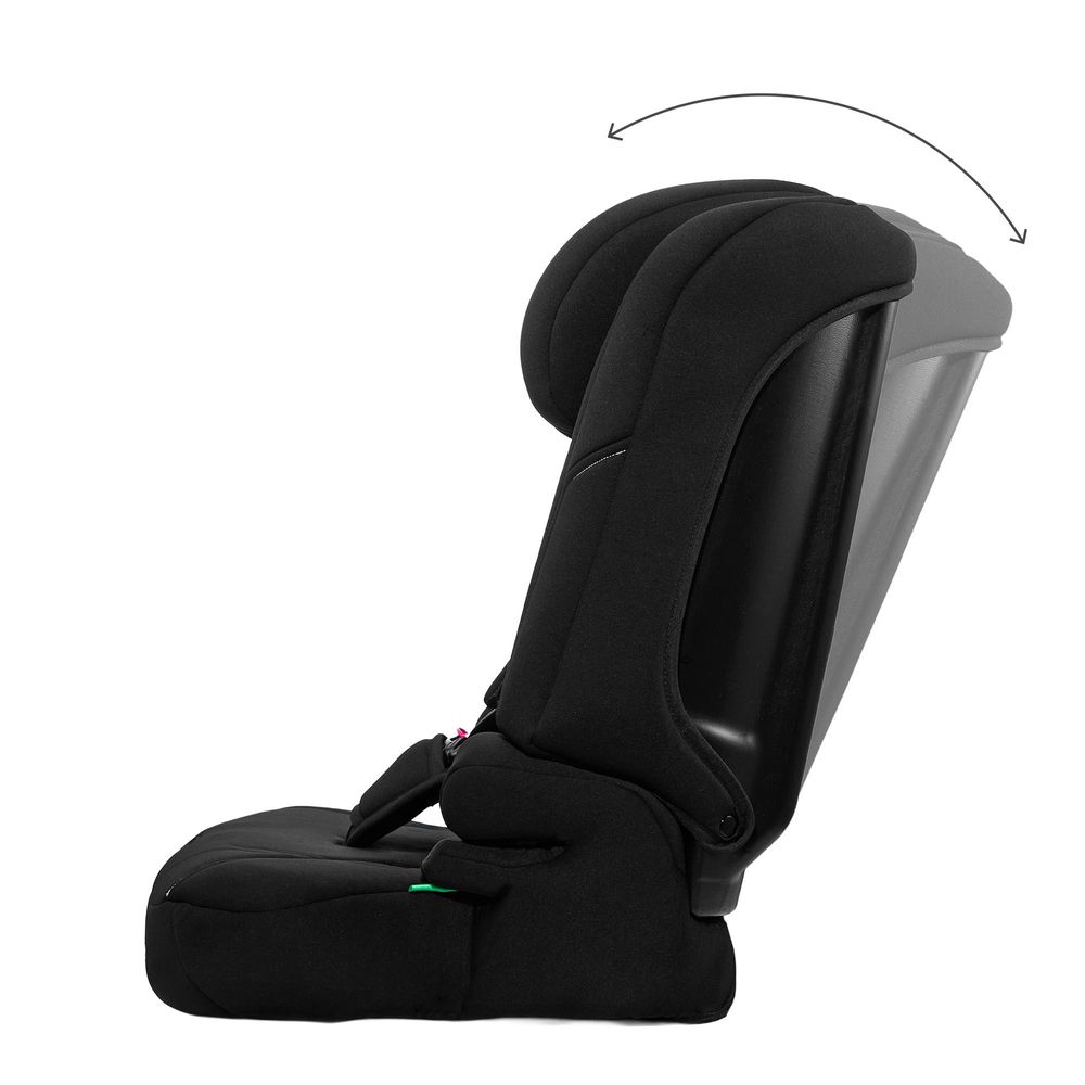 Kinderkraft I-COMFY Autokindersitz 3-in-1 i-Size 76–150 cm, 15 Monate bis 12 Jahre, R129, EASY GROW, H-GUARD, SPS, 10 Neigungspositionen, Schwarz