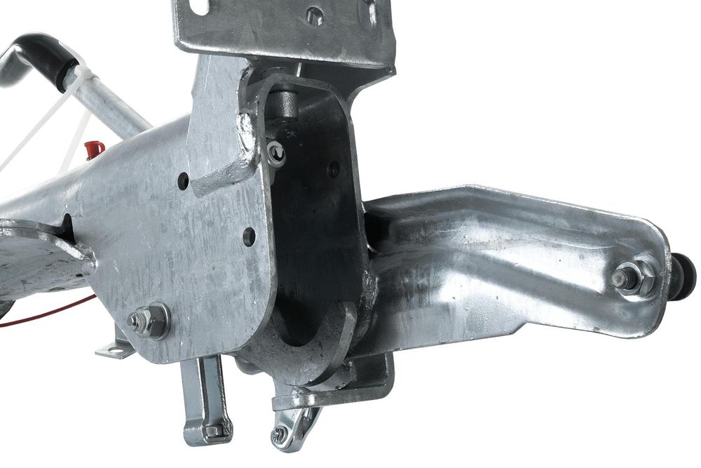 KNOTT Auflaufvorrichtung KF27B mit Kupplung K27-A, zGG 1400-2700 kg, V-Deichsel, Stützlast 150 kg, Lochbild 166-13, verzinkt, Anhänger