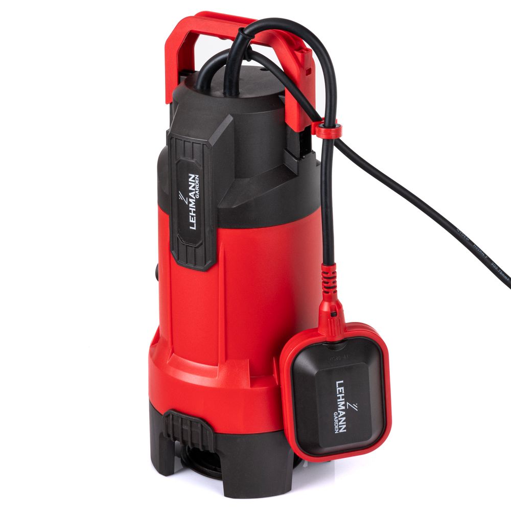 LEHMANN Garten Tauchpumpe mit Integriertem Schwimmer 750W, 20000 l/h, Ø35 mm Partikel