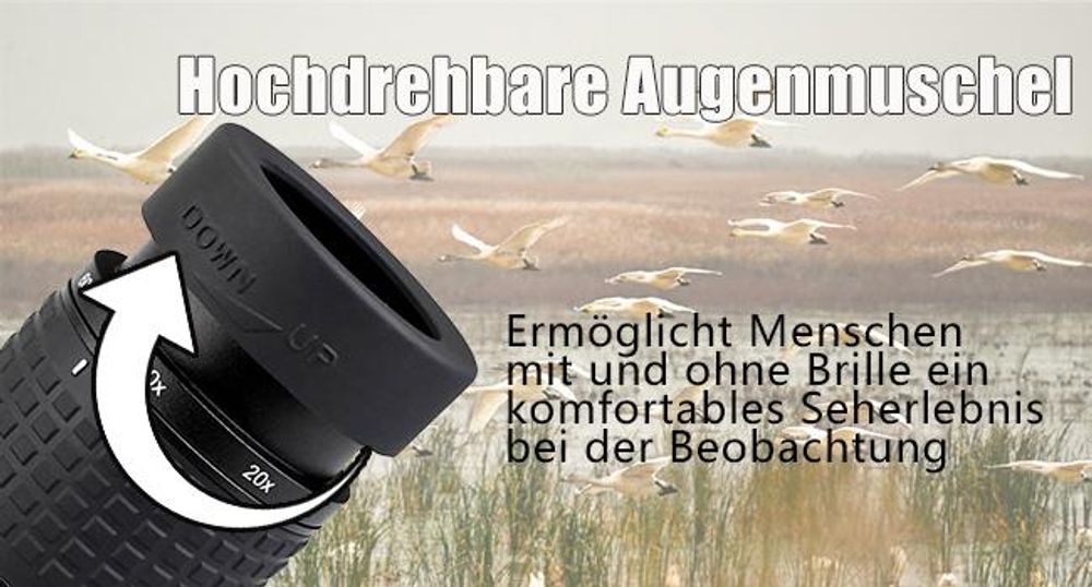 Svbony SV13 Sepktiv mit Stativ, 20-60x80 FMC Optik Porro Prisma Wasserdicht Spektiv, Monokular für Sportschützen, Jagen, Vogelbeobachtung, Wildlife Scenery Zuhause oder Outdoor