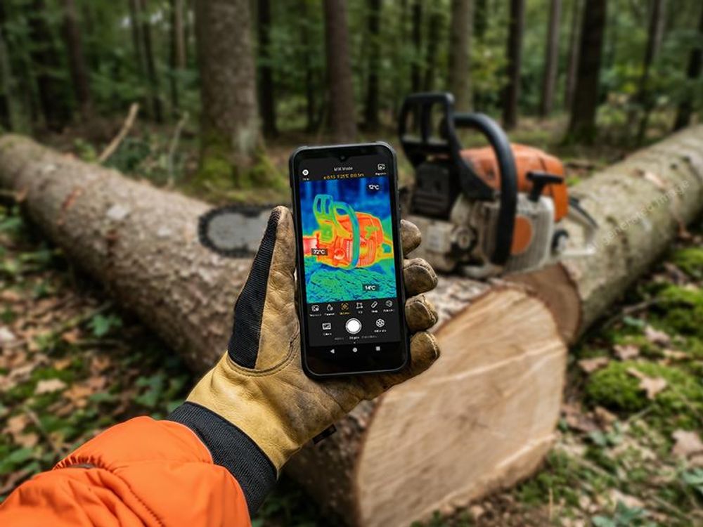 HAMMER CONSTRUCTION 3 THERMAL 5G MILITARY EDITION Robustes 5G Outdoor Smartphone mit Wärmebildkamera, Laser-Entfernungsmesser und Nachtsichtkamera
