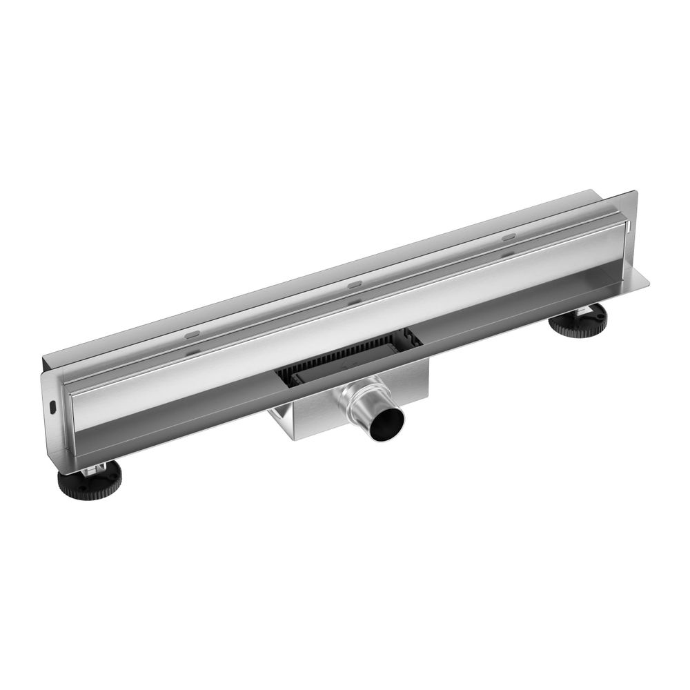 Moderne lineare Wand-Duschrinne in - Edelstahl