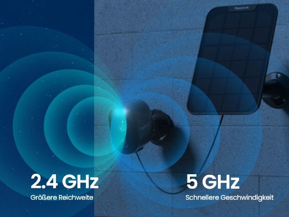 Reolink Argus 3 Ultra+Solar Panel, 4K 8MP Überwachungskamera Außen, 5/2,4 GHz WiFi, Farbnachtsicht, Intelligente Erkennung, 2-Wege-Audio, Schwarz