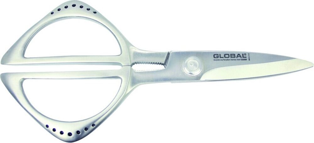 Global GKS-210 Küchenschere - 21 cm, Edelstahl, mikrogezahnt