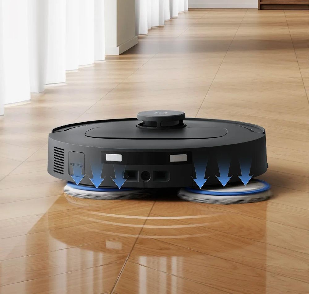ECOVACS DEEBOT T30e Omni Staubsauger Roboter mit 1L Original-Reinigungsflüssigkeit, 25000Pa Saugroboter mit Wischfunktion Wischroboter Schwarz