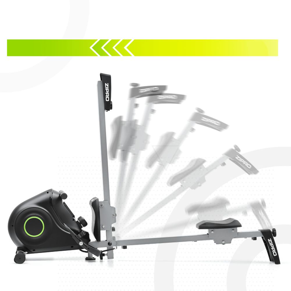 Zipro Rudergerät Nix – Klappbare Rudermaschine für Zuhause Leises Magnet-Widerstandssystem Kompakt & App Kompatibel FitShow – Ideal für Einsteiger