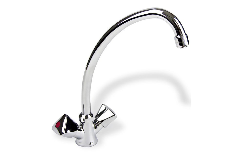 Zweigriff Niederdruck Küchenarmatur Wasserhahn Chrom