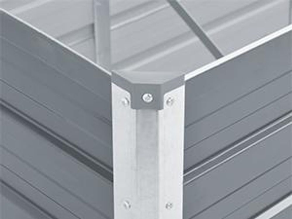 vidaXL Garten-Hochbeet Verzinkter Stahl 160x40x77 cm Grau