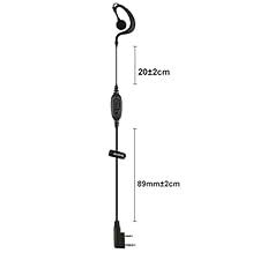 Retevis RE3120 Funkgeräte Headset, 2 Pin C-Typ Kopfhörer, Kompatibel mit Walkie Talkie Retevis RT24 RT24V RT27 RT22 RT622 RT28 RT617(10 STK)
