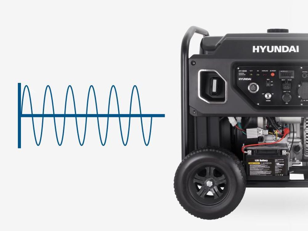 HYUNDAI Benzin Stromerzeuger HY11000iE – 11.0 kW Inverter Generator mit ATS-Anschluss, E-START, Fernbedienung – ideal für Baustelle und als Notstromaggregat