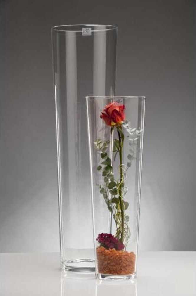 Bodenvase CONICAL 70cm - Glas, konisch, Ø19cm, Sandra Rich