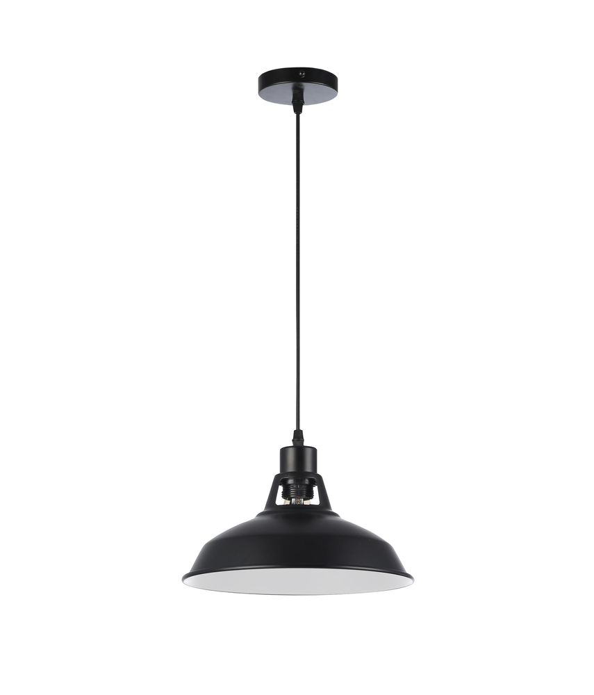 MasterLED Pendelleuchte Felia E27 – Retro Hängelampe aus Metall Schwarz-Weiß – Industrial Küchenlampe für Esstisch