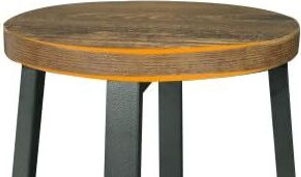 WOLTU Esszimmerstühle 2er Set, Küchenstuhl, Esszimmerhocker, Küchenhocker, Hocker mit Metallbeinen, im Industrial Design, Vintage-Holzmaserung Schwarz