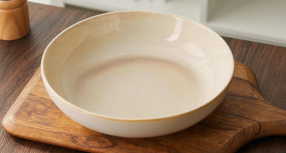 Tafelservice, 16tlg Kombiservice, Geschirrset mit Suppenteller Dessertteller Müslischale für 4 Personen Reactive-Glaze, Steingut, Mikrowellenherd