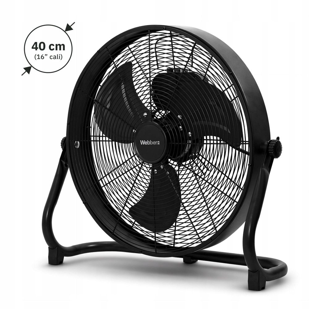 STOJACÍ, VEĽKÝ ventilátor, ventilátor 40 cm, WEBBER, TICHÝ