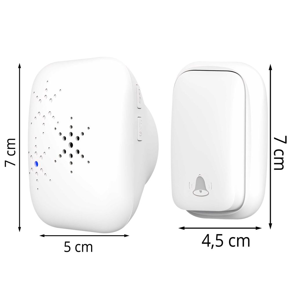 Türklingel Funkklingel Wireless Doorbell Reichweite 100m 4 Lautstärkestufen 110dB 38 Melodien Wohnungen Haustür Klingel Klingeltöne Funk Set Retoo