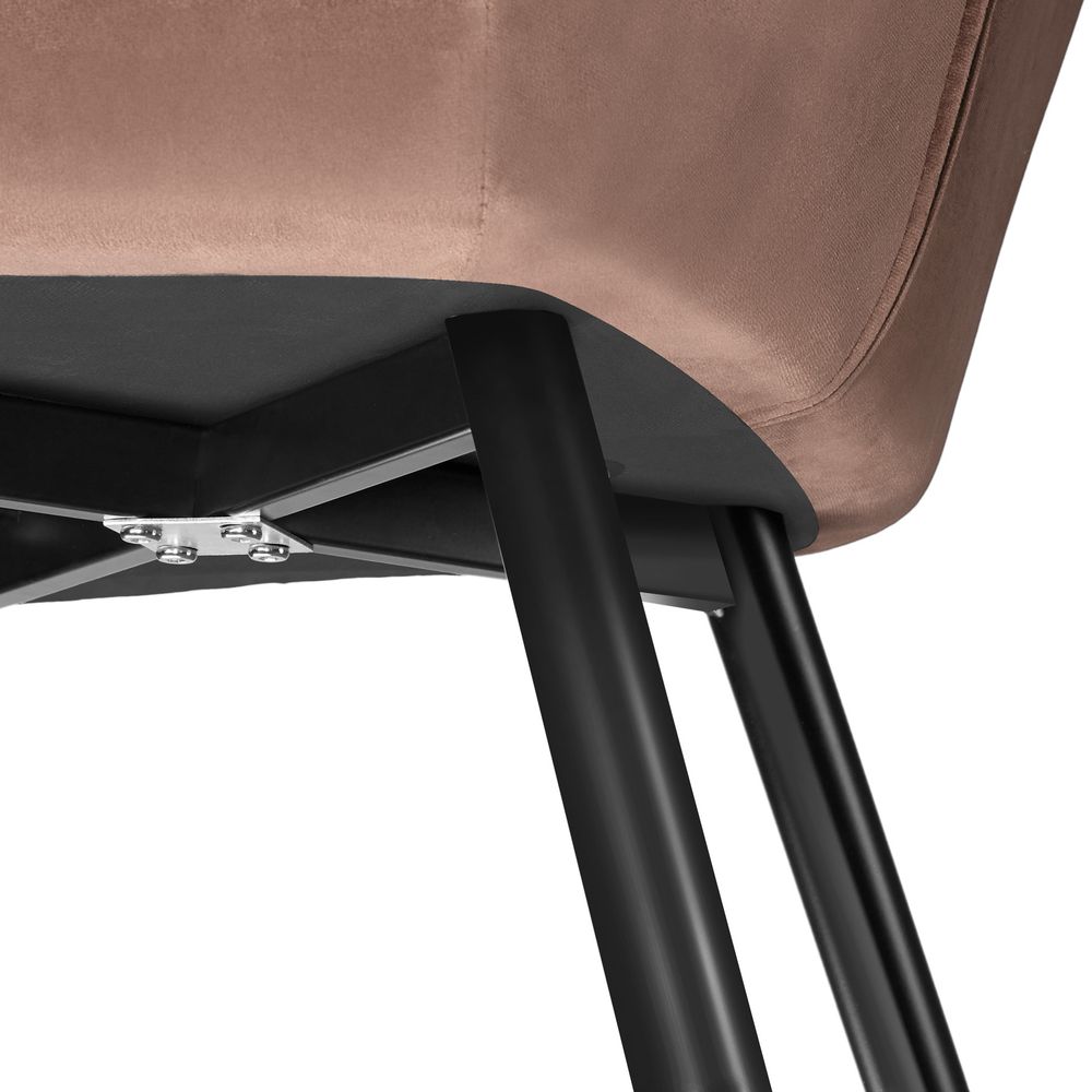tectake® Esszimmerstuhl Marilyn gepolstert, in Samtoptik 58 x 62 x 82 cm