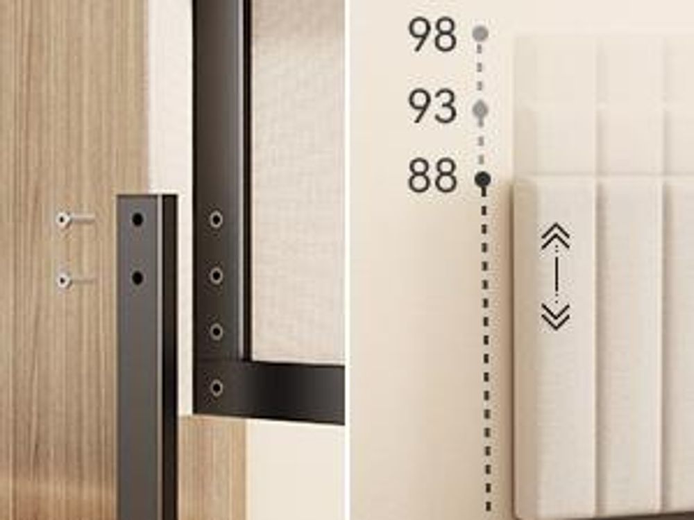 KUTAS Klassische Betten 140x200, Polsterbett Grau mit verstellbarem Kopfteil, Stauraum, Holzlatten, leises Bettgestell für Schlafzimmer