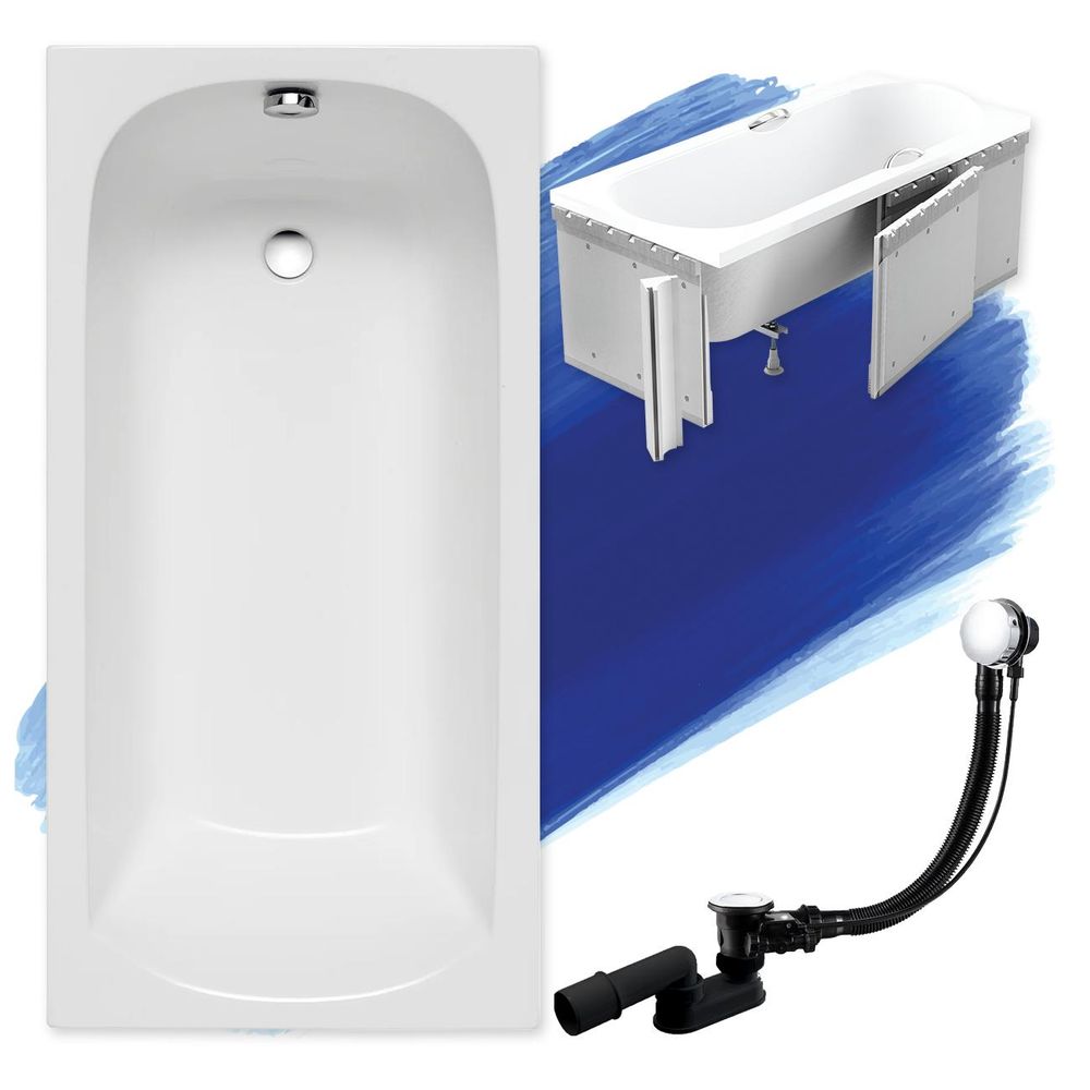 Weiß Eckbadewanne mit modernem, dargestellt mit einem schwarzen Ablauf